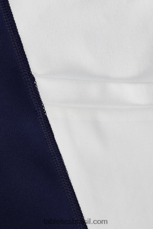 Fabletics colegial marinho/branco clássico 420HR735 legging cintura alta powerhold on-the-go 38 mulheres