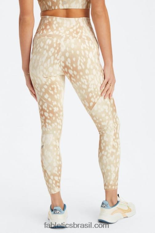 Fabletics corça malhada 420HR796 legging oasis pureluxe cintura alta 7/8 50 mulheres