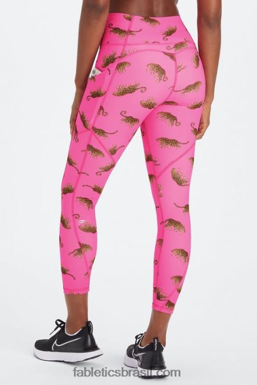 Fabletics corações selvagens 420HR787 legging oasis pureluxe cintura alta 7/8 48 mulheres