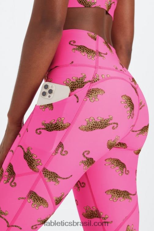 Fabletics corações selvagens 420HR787 legging oasis pureluxe cintura alta 7/8 48 mulheres