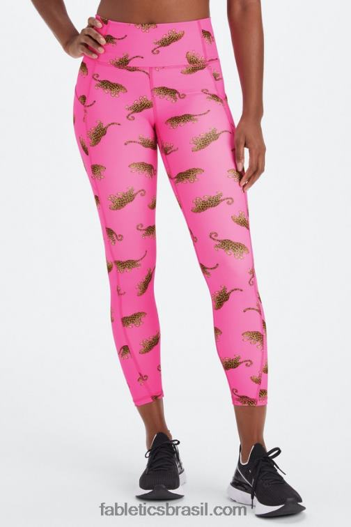 Fabletics corações selvagens 420HR787 legging oasis pureluxe cintura alta 7/8 48 mulheres