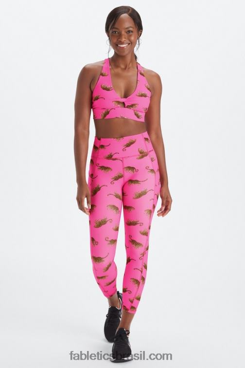 Fabletics corações selvagens 420HR787 legging oasis pureluxe cintura alta 7/8 48 mulheres