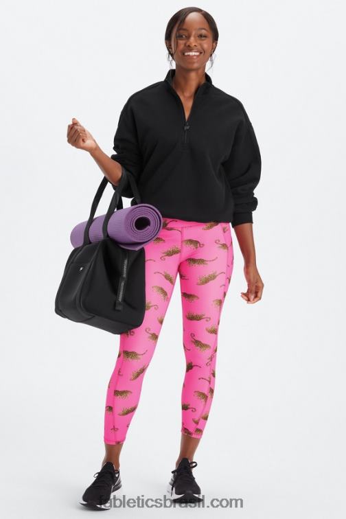 Fabletics corações selvagens 420HR787 legging oasis pureluxe cintura alta 7/8 48 mulheres