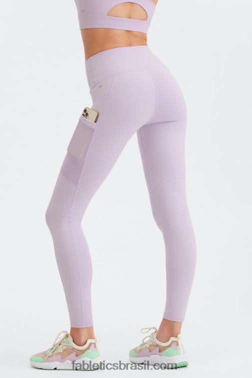 Fabletics creme de manteiga preto/rosa 420HR755 legging cintura alta powerhold on-the-go 42 mulheres