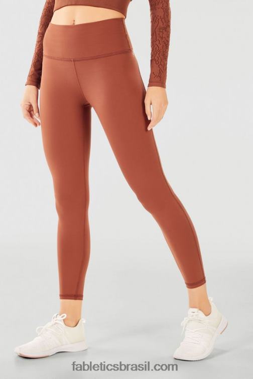 Fabletics elétrico cereja clássico leopardo/preto 420HR720 define powerhold cintura alta 7/8 legging 35 mulheres
