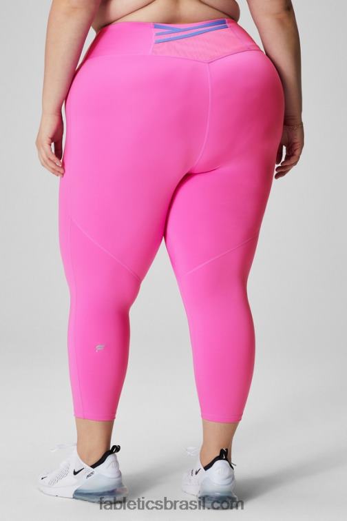 Fabletics escape rosa/ponche pervinca 420HR994 trinity motion365+ capri cintura alta mulheres