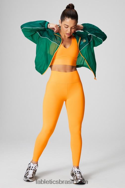 Fabletics esporte clássico branco/ombre 420HR655 define powerhold cintura alta 7/8 legging 22 mulheres