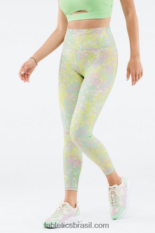 Fabletics esporte preto/ombre 420HR705 define powerhold cintura alta 7/8 legging 32 mulheres