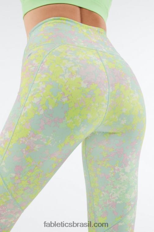 Fabletics esporte preto/ombre 420HR705 define powerhold cintura alta 7/8 legging 32 mulheres