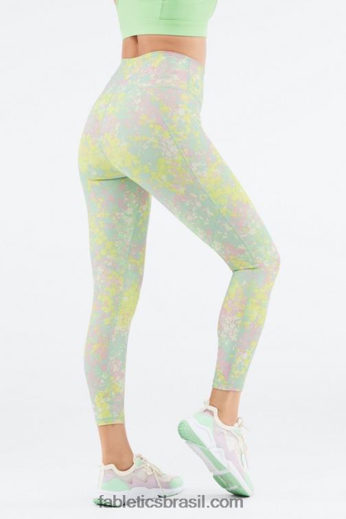 Fabletics esporte preto/ombre 420HR705 define powerhold cintura alta 7/8 legging 32 mulheres