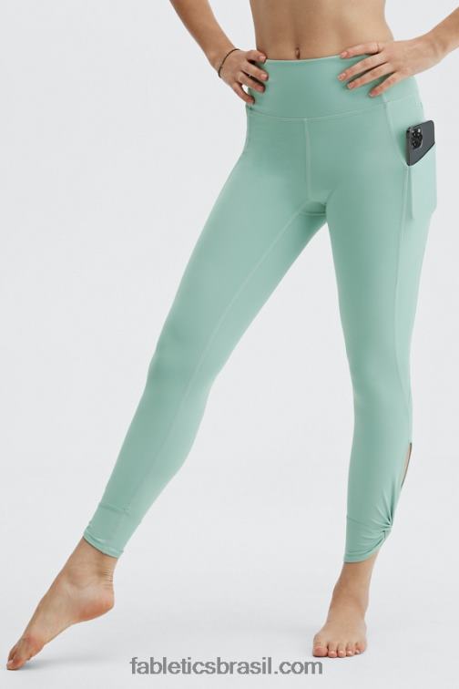 Fabletics espuma do mar 420HR1141 legging cintura alta twist 7/8 oasis pureluxe mulheres