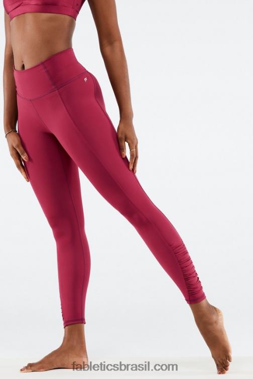 Fabletics explosão de cereja 420HR1292 cintura alta pureluxe ruched 7/8 mulheres