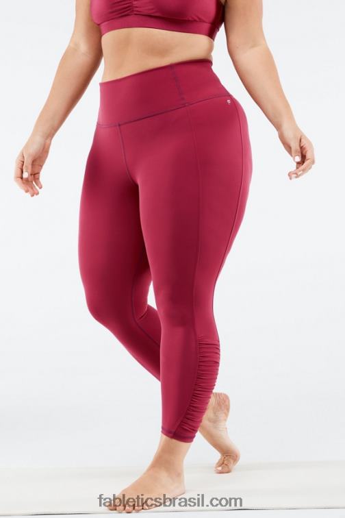 Fabletics explosão de cereja 420HR1293 cintura alta pureluxe ruched 7/8 mulheres