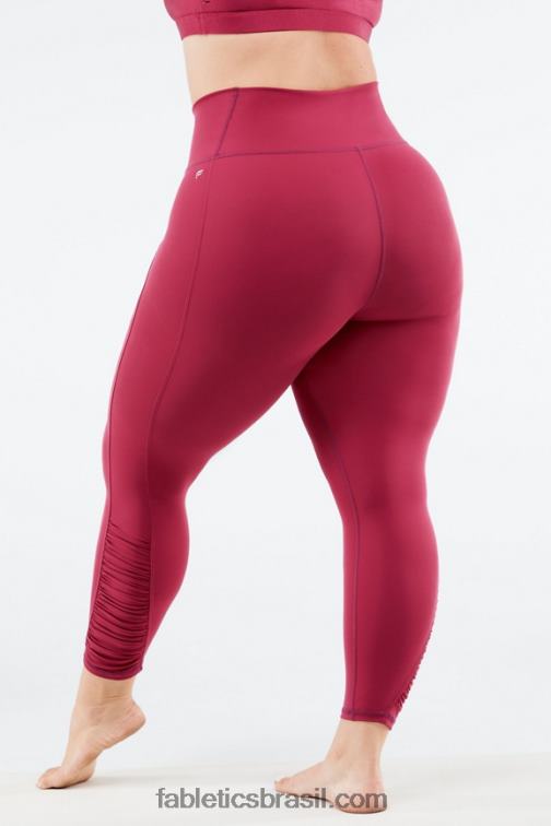 Fabletics explosão de cereja 420HR1293 cintura alta pureluxe ruched 7/8 mulheres