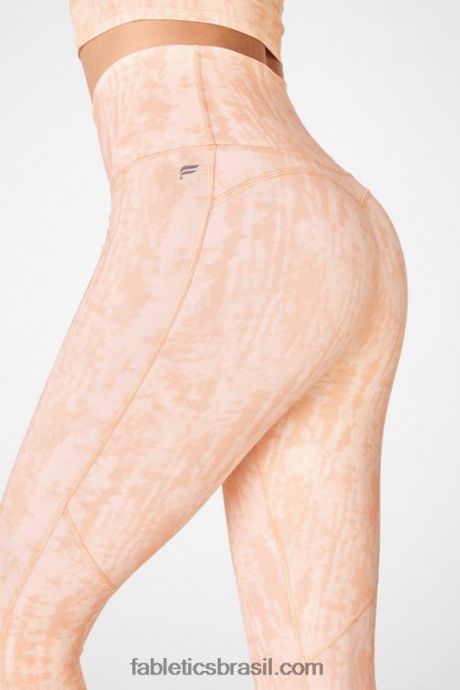 Fabletics faixa de shibori 420HR890 legging cintura alta pureluxe ultra 7/8 67 mulheres
