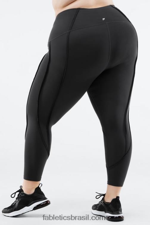 Fabletics fantasma/preto 420HR1272 contorno ultraluxe de cintura alta 7/8 mulheres