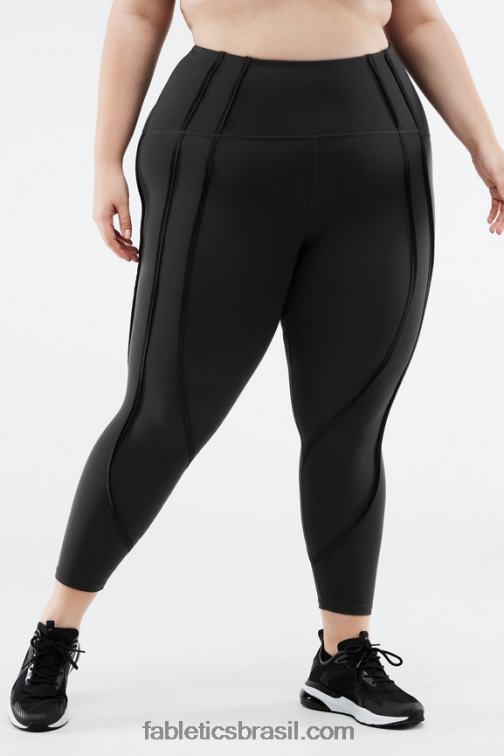 Fabletics fantasma/preto 420HR1272 contorno ultraluxe de cintura alta 7/8 mulheres