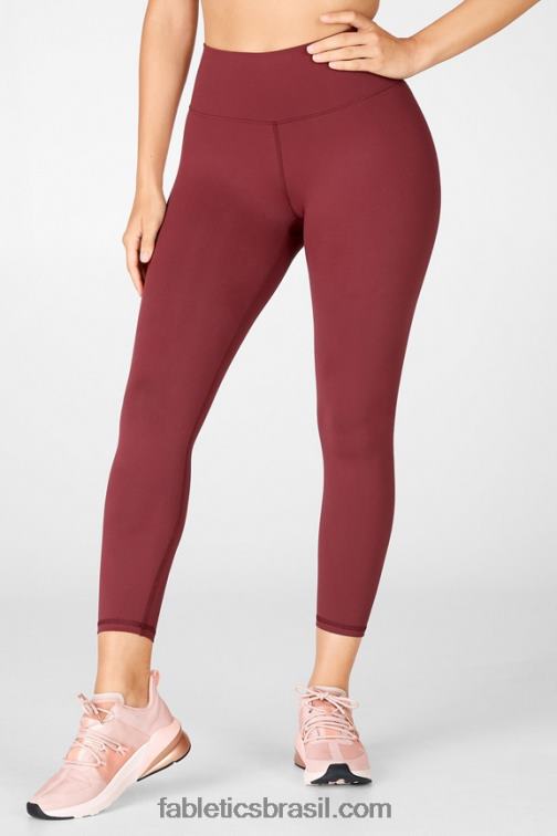 Fabletics ferrugem/cedro empoeirado/rosa pérola 420HR927 boost powerhold cintura alta 7/8 legging 73 mulheres