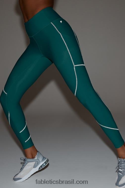 Fabletics fiorde/prata reflexiva 420HR1190 Legging com bolso refletivo therma-flex hw mulheres