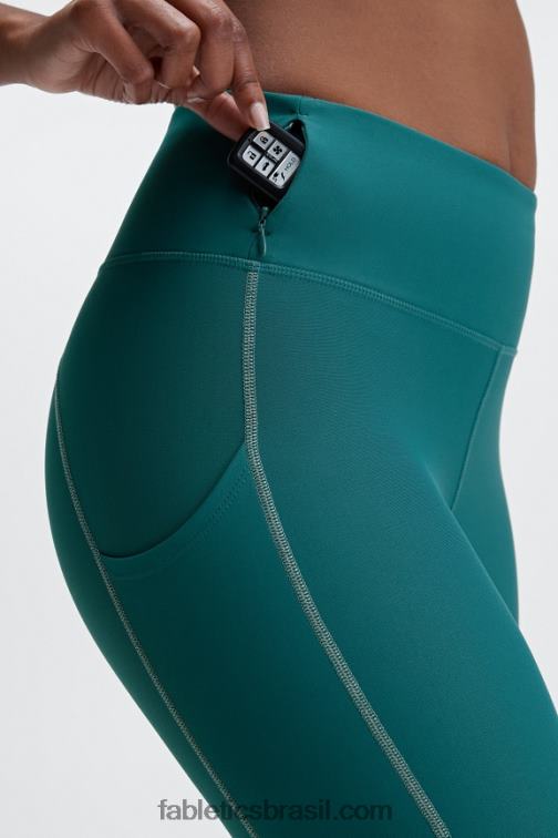 Fabletics fiorde/prata reflexiva 420HR1190 Legging com bolso refletivo therma-flex hw mulheres