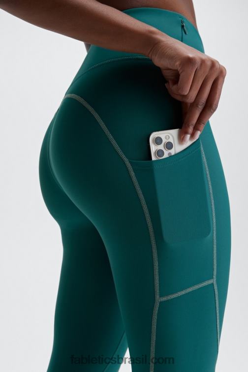 Fabletics fiorde/prata reflexiva 420HR1190 Legging com bolso refletivo therma-flex hw mulheres