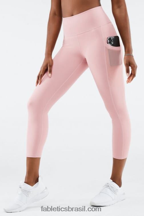 Fabletics flor de rosa 420HR775 capri powerhold cintura alta on-the-go 46 mulheres