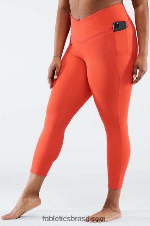 Fabletics fogueira 420HR936 legging oasis pureluxe hw crossover 7/8 mulheres