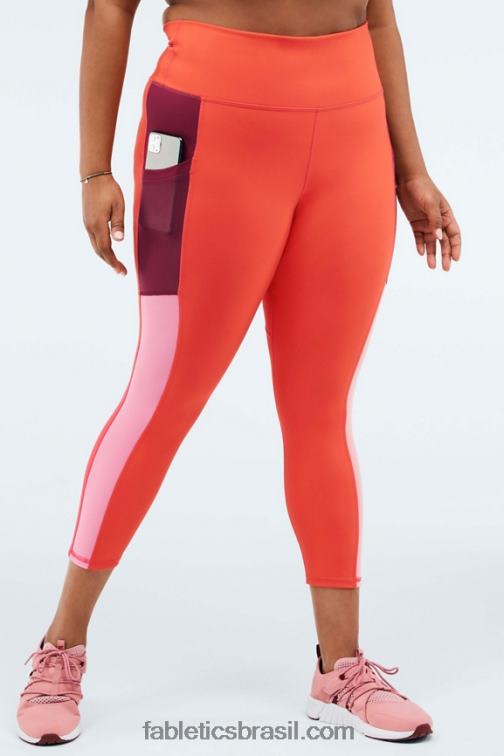 Fabletics fogueira/pôr do sol/explosão de cereja 420HR1291 legging powerhold ultra hw 7/8 em movimento mulheres