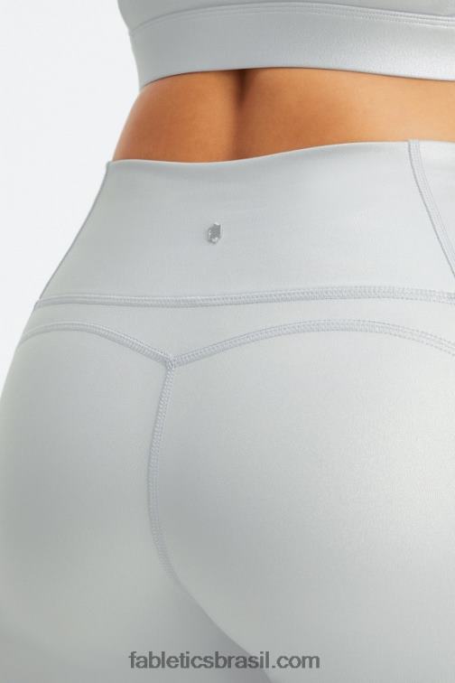 Fabletics folha de prata fosca 420HR799 legging oasis pureluxe cintura alta 7/8 51 mulheres