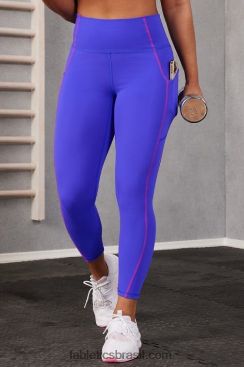 Fabletics fuga real/rosa extrema 420HR995 legging oasis pureluxe cintura alta 7/8 76 mulheres