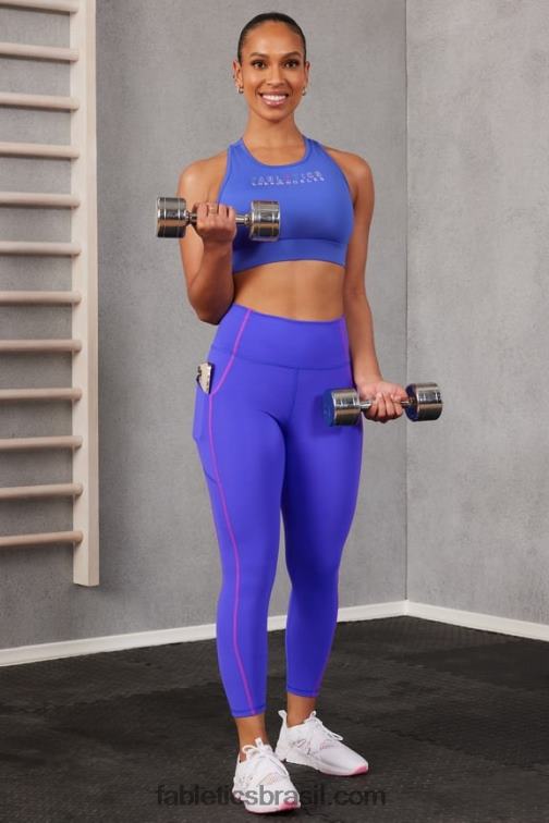 Fabletics fuga real/rosa extrema 420HR995 legging oasis pureluxe cintura alta 7/8 76 mulheres
