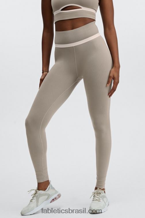 Fabletics fumaça/opala 420HR1176 Legging cintura alta em malha esculpida mulheres