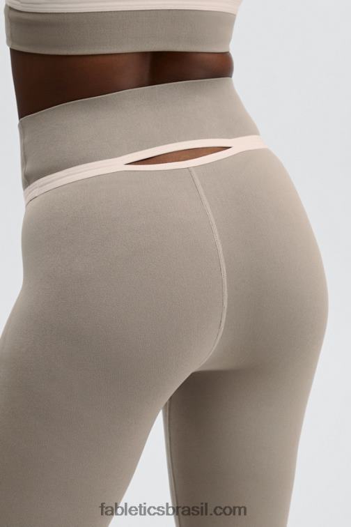 Fabletics fumaça/opala 420HR1176 Legging cintura alta em malha esculpida mulheres
