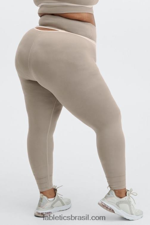 Fabletics fumaça/opala 420HR1177 Legging cintura alta em malha esculpida mulheres