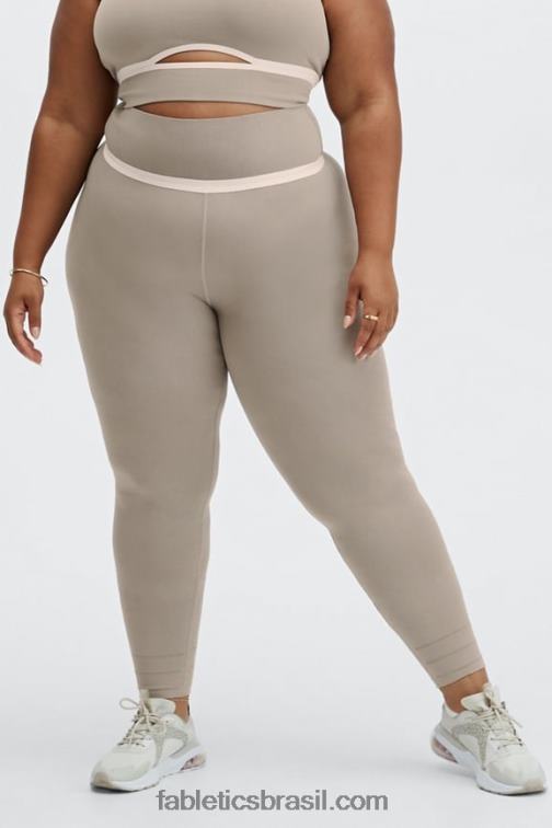 Fabletics fumaça/opala 420HR1177 Legging cintura alta em malha esculpida mulheres
