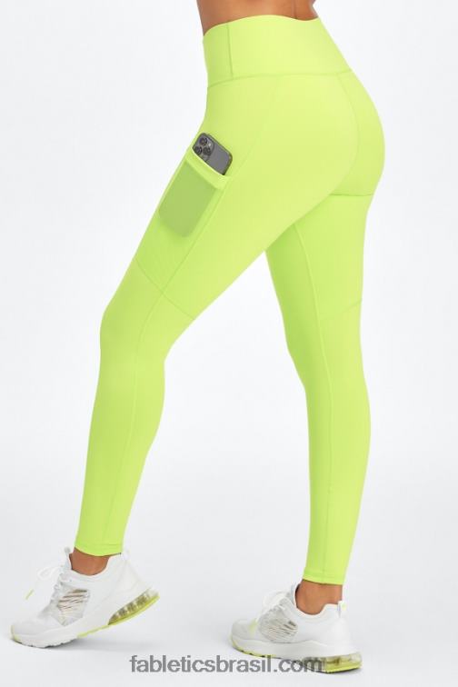 Fabletics garça/malva silenciado 420HR748 legging cintura alta powerhold on-the-go 41 mulheres