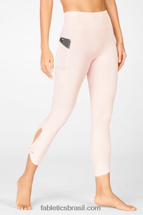 Fabletics geada rosa 420HR1148 legging cintura alta twist 7/8 oasis pureluxe mulheres