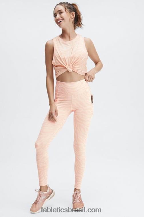 Fabletics golpe de zebra de areia 420HR912 legging cintura alta oasis pureluxe 70 mulheres