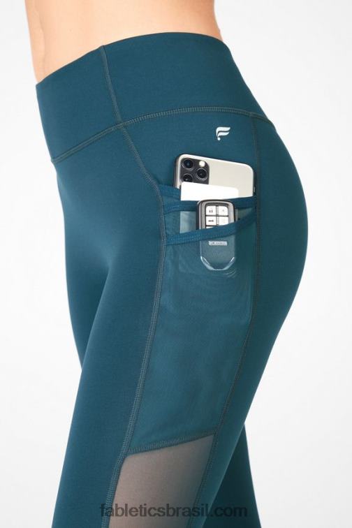 Fabletics gruta 420HR1044 legging trinity motion365 cintura média 7/8 mulheres