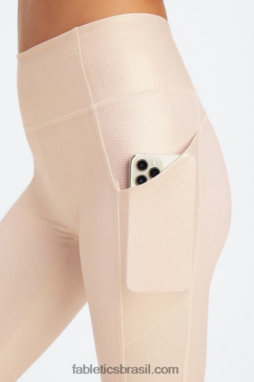 Fabletics holograma de ouro 420HR907 legging cintura alta oasis pureluxe 69 mulheres