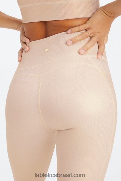 Fabletics holograma de ouro 420HR907 legging cintura alta oasis pureluxe 69 mulheres