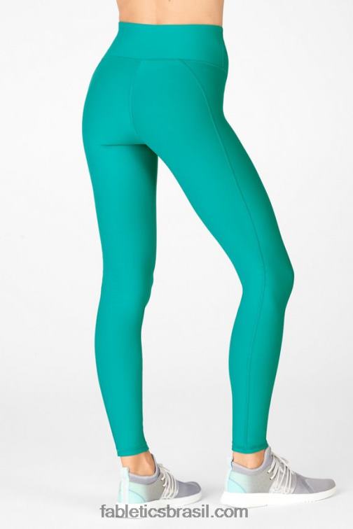 Fabletics jade escuro 420HR1201 legging essencial de cintura alta therma-flex mulheres