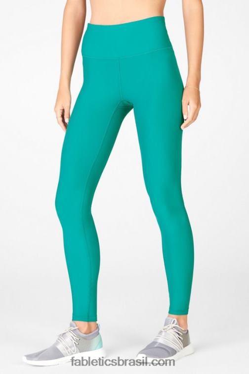 Fabletics jade escuro 420HR1201 legging essencial de cintura alta therma-flex mulheres