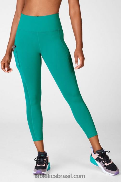 Fabletics jade escuro 420HR774 capri powerhold cintura alta on-the-go 46 mulheres