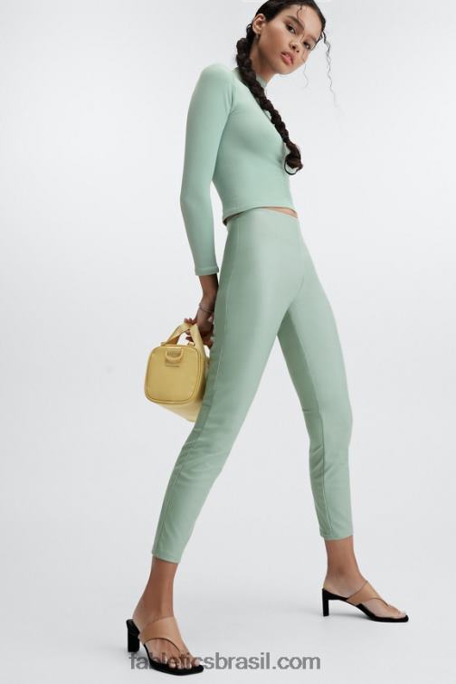 Fabletics jardim empoeirado 420HR1129 legging cintura alta de couro vegano mulheres