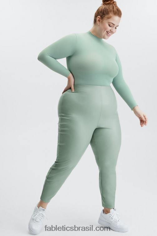 Fabletics jardim empoeirado 420HR1130 legging cintura alta de couro vegano mulheres