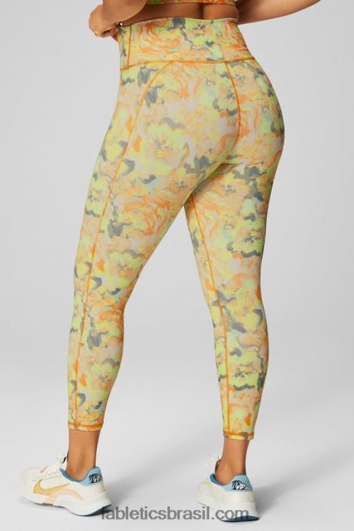 Fabletics knockout cinza mineral/preto 420HR653 define powerhold cintura alta 7/8 legging 22 mulheres