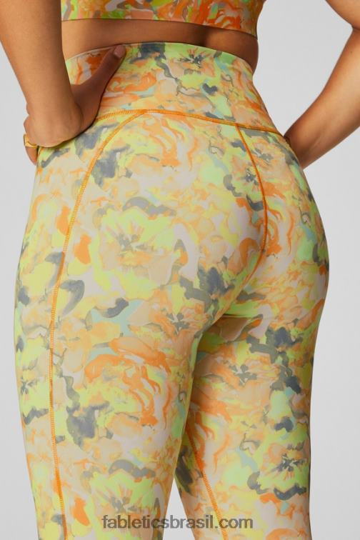 Fabletics knockout cinza mineral/preto 420HR653 define powerhold cintura alta 7/8 legging 22 mulheres