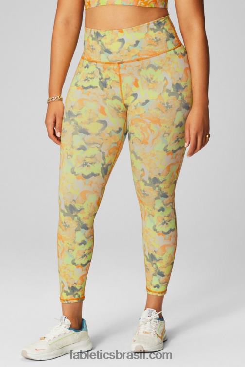 Fabletics knockout cinza mineral/preto 420HR653 define powerhold cintura alta 7/8 legging 22 mulheres