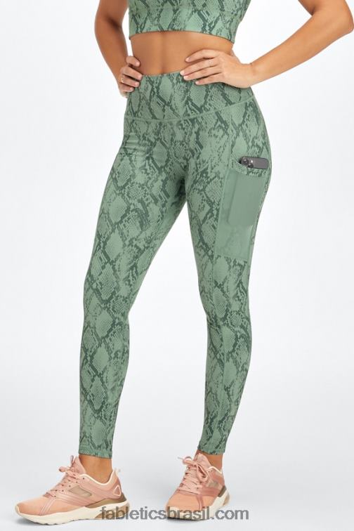 Fabletics leopardo cereja elétrico/cereja elétrica 420HR747 legging cintura alta powerhold on-the-go 40 mulheres